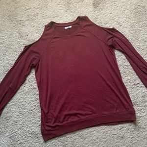 Cold shoulder sweater